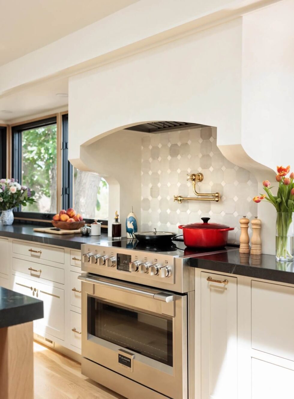 custom kitchen range